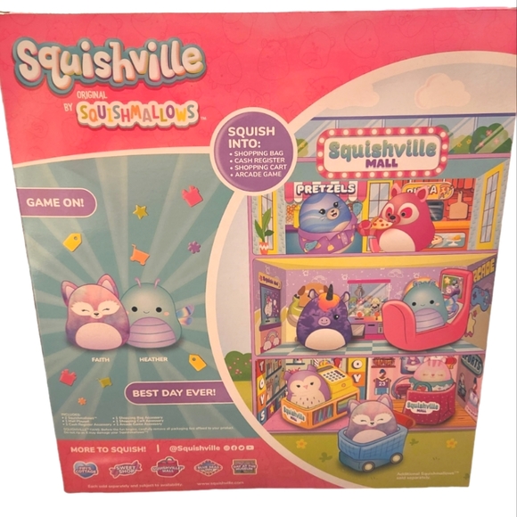 🔥REDUCED🔥NIB RARE SQUISHMALLOWS SQUISHVILLE MALL PLUSH PLAYSET - Picture 9 of 9